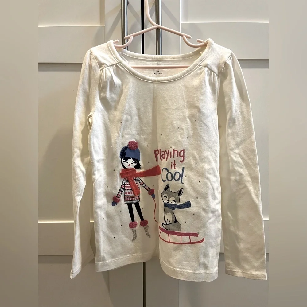 Gymboree size 6 NWT winter themed long sleeve t-shirt